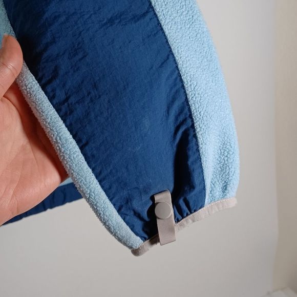 The North Face Womens denali Polartec jacket medium Ice Blue Navy Full Zip - Picture 13 of 14